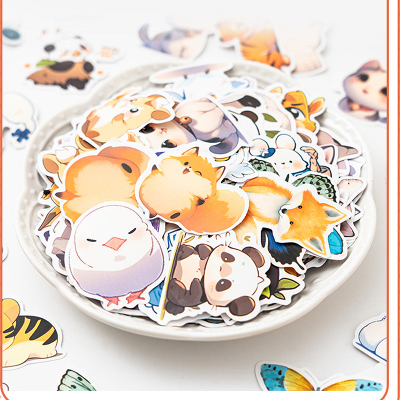Waterproof Cute Animal Cartoon Stickers - 50PCS,Stickers