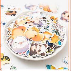 Waterproof Cute Animal Cartoon Stickers - 50PCS,Stickers