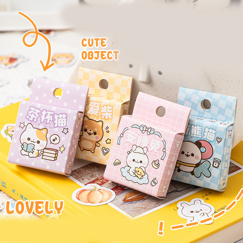 Kawaii Gift Giving Die Cut Stickers - Box of 45 Stickers,Stickers
