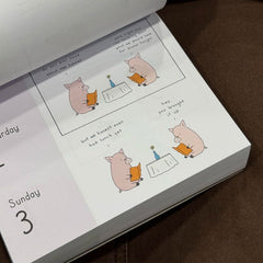 2026 Healing Comic-Style Cute Animal Calendar