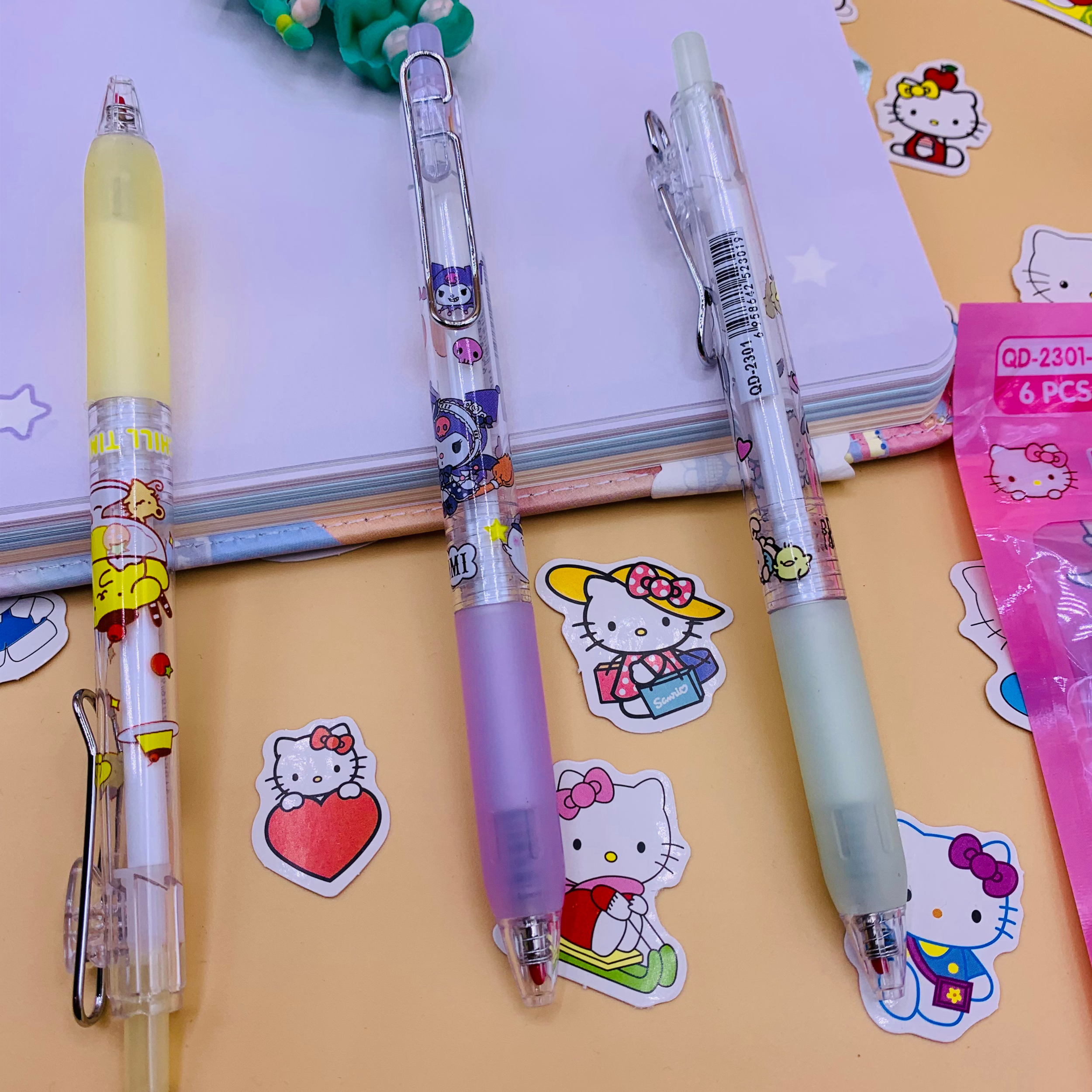 Sanrio Family Metal Hook Grip Gel Pen