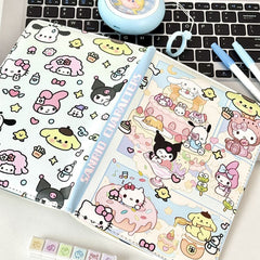 🌸 Japanese Sanrio Cartoon A5 Notebook – Cute Kawaii Faux Leather Diary