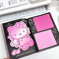 🎀 Hello Kitty A5 Illustrated Black Notebook – Cute PU Leather Student Diary & School Journal