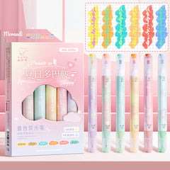 American Vintage Double Head Magic Highlighter Set Light Colors, Kawai Highlighters