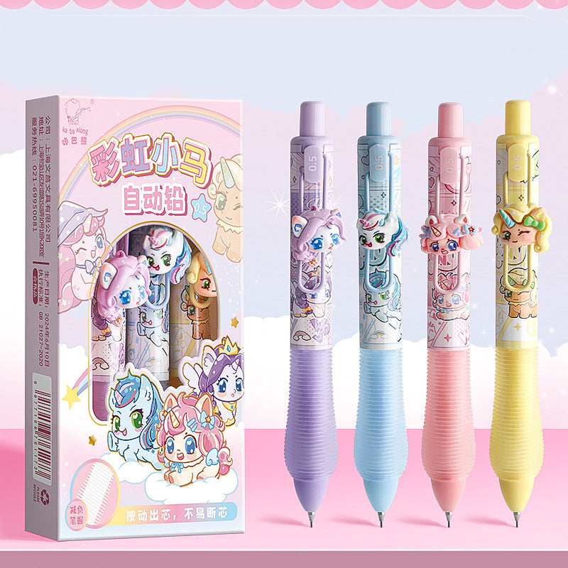 My Little Pony Replaceable Refill Soft Grip Pencil Pink, Kawai Pencils