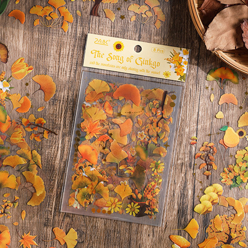 Waterproof Vintage Plant Leaves stickers pack,Stickers
