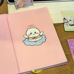 🌸 Japanese Jiikawa Angel Notebook – Cute A5 Hardcover Korean-Style Student Journal