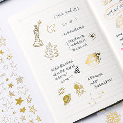 Waterproof Golden Stamp Stickers,Stickers