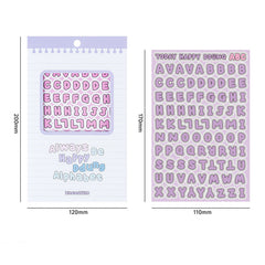 Korean Wannathis Candy Color Letter Stickers 🍬✨