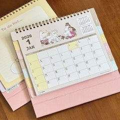 2026 Moomin Family Cartoon Desk Calendar