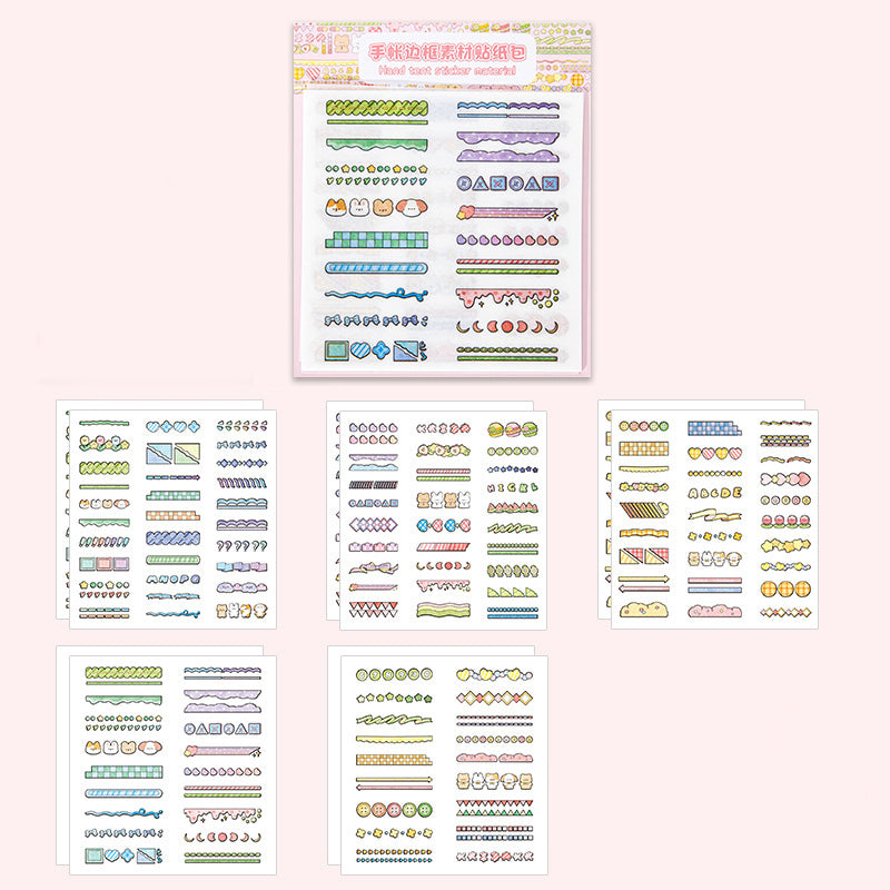 Cute Border Decoration Stickers Packet,Stickers