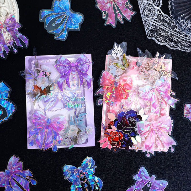 3D Colorful Hot Stamping Butterfly Ribbon Stickers,Stickers