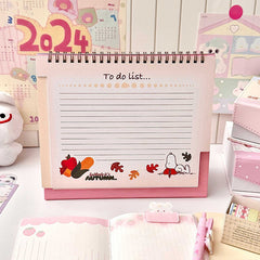 🌸 2026 Peanuts Desk Calendar — Aesthetic Cute Desktop Planner