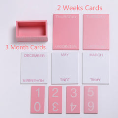 Solid Wood Desktop Calendar Stand with Note-Style Pages