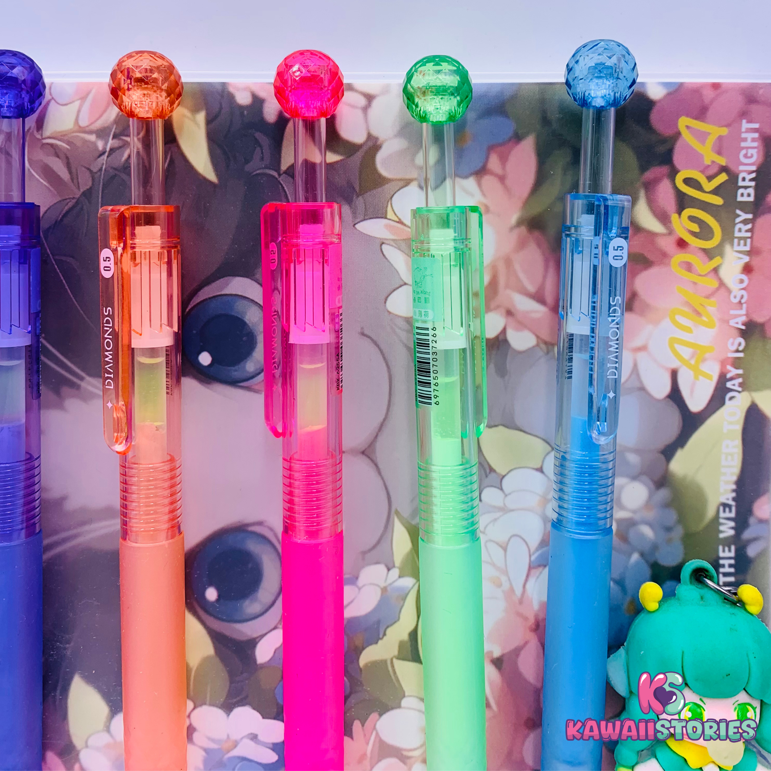 Kawaii Diamond Color Series Gel Pen Set of 6 - Sweet Series