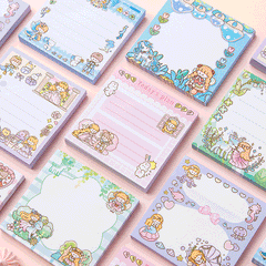 Kawaii Cartoon Girl Sticky Notes,Sticky Notes