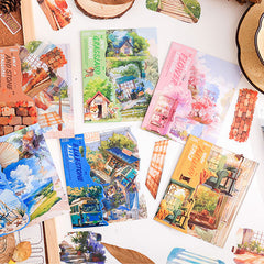 Natural Picture Scroll Landscape Stickers 🌿
