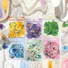 Vintage Flower PET Stickers – Clear Floral Decor for Journals