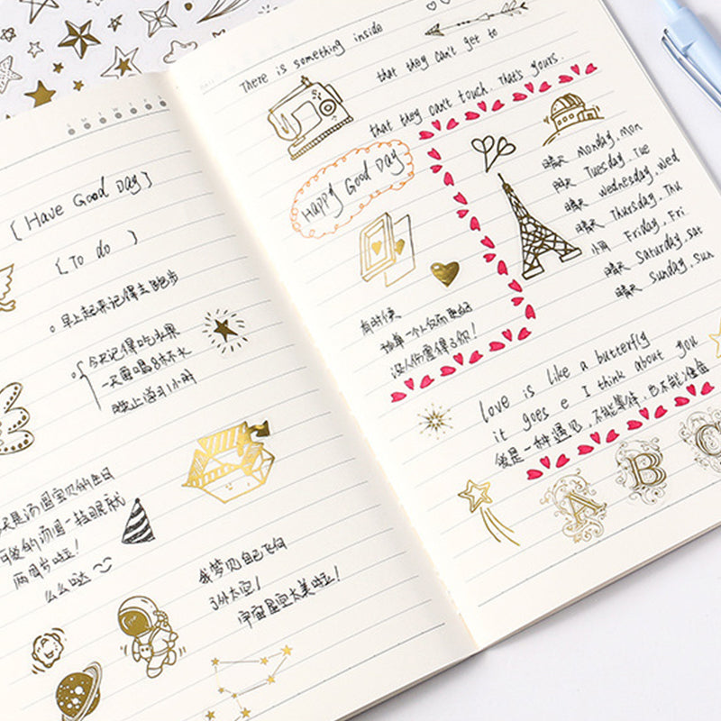 Waterproof Golden Stamp Stickers,Stickers