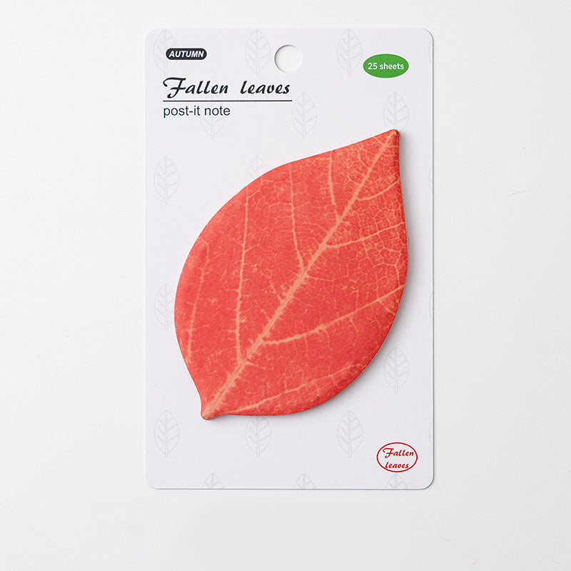 🍃 Leaf-Shaped Sticky Notes – Aesthetic Nature-Inspired Memo Tabs