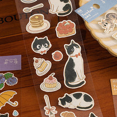 Meow Life Cute Cat Pattern Stickers for DIY Notebook & Photo Frame