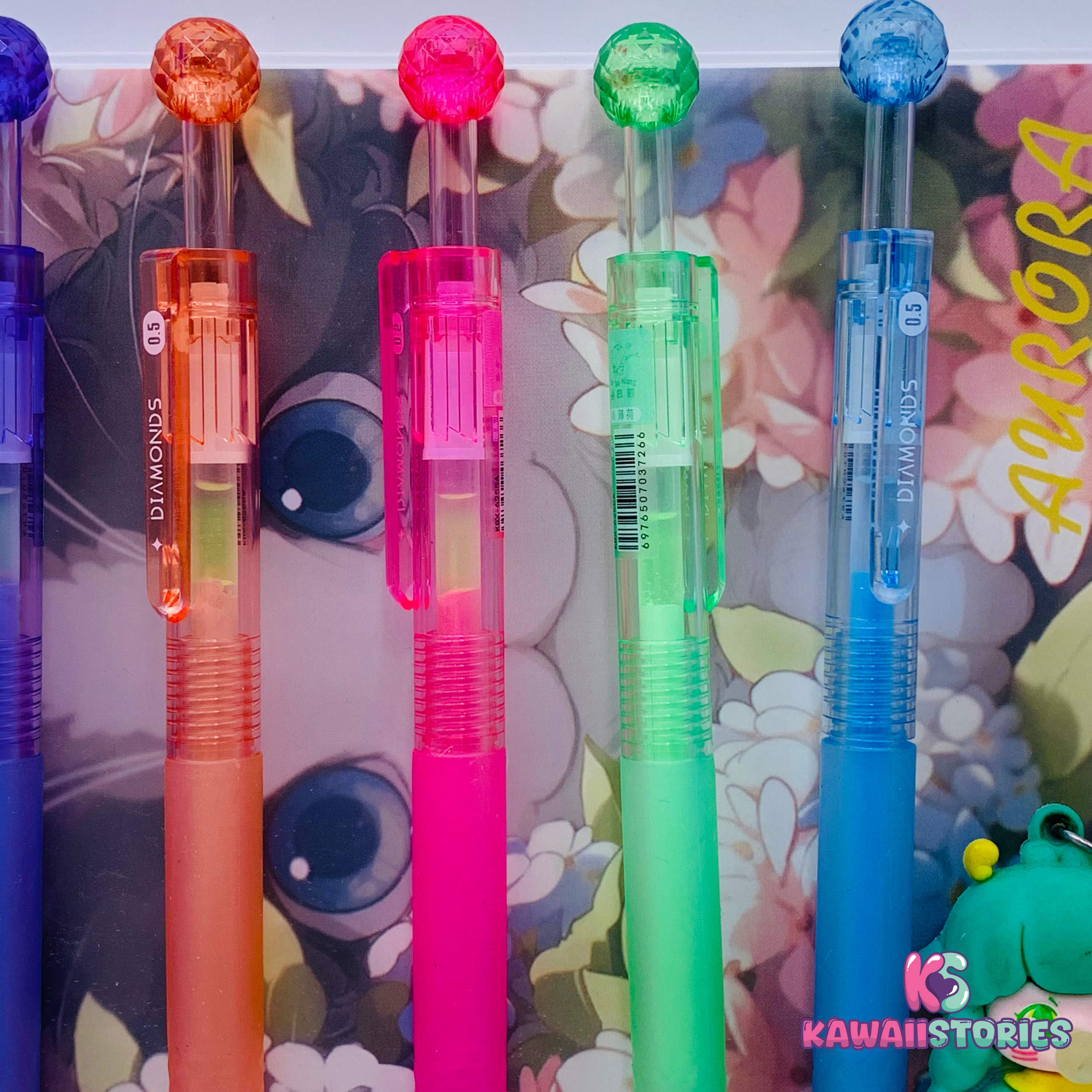 Kawaii Diamond Color Series Gel Pen Set of 6 - Sweet Series