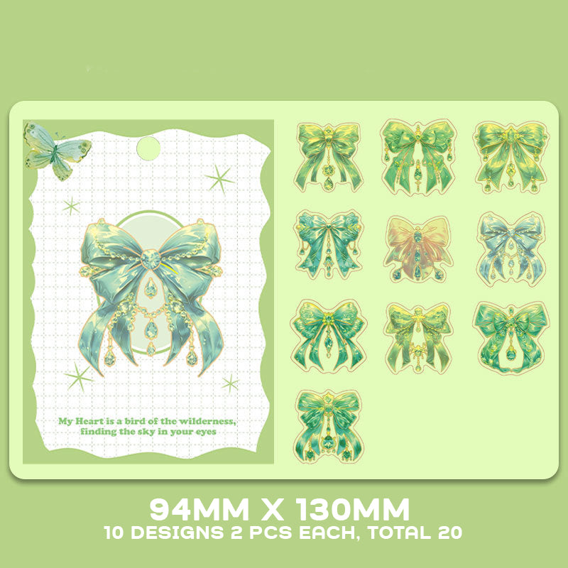 3D Colorful Hot Stamping Butterfly Ribbon Stickers,Stickers