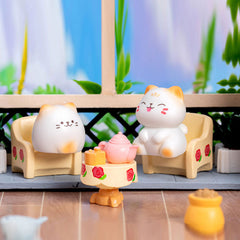 Mo Yan Cat Doll Ornament – Cute Cartoon Style Desk Accessory Set of 8