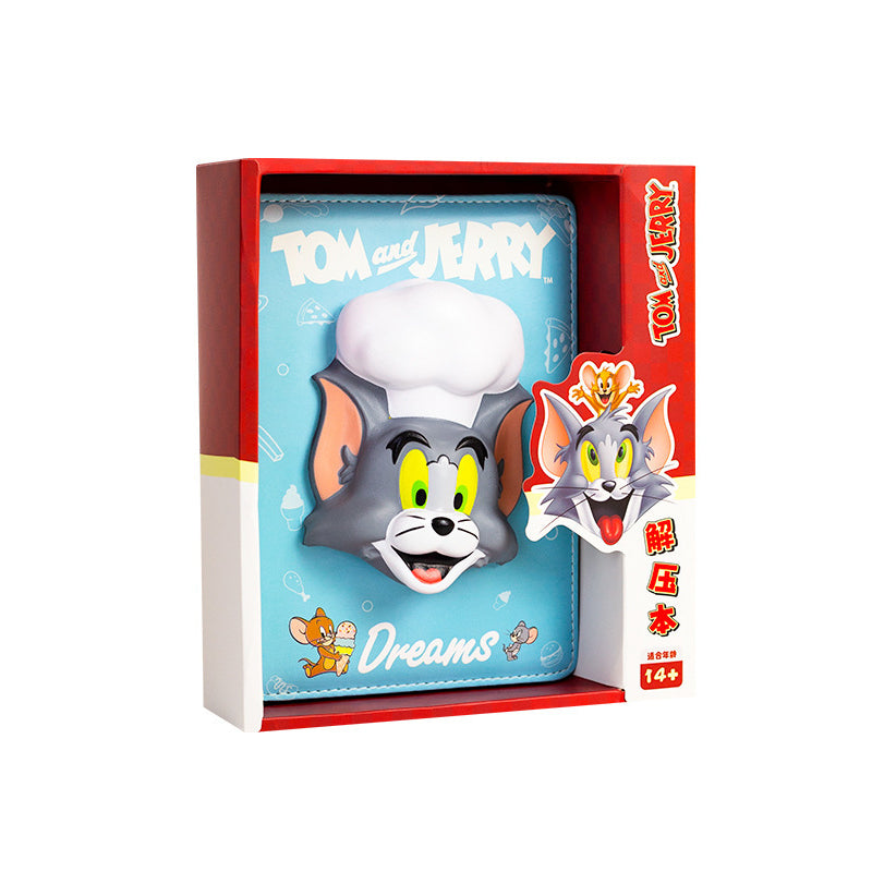 🧀 Tom & Jerry Stress Relief Notebook – B6 Faux Leather Journal for Kids & Students