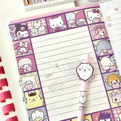 🌸 Japanese Sanrio Cartoon A5 Notebook – Cute Kawaii Faux Leather Diary