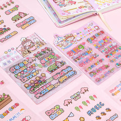 Kawaii Guka Girl Little Red Umbrella Stickers,Stickers