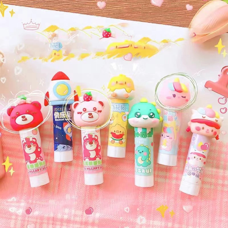 kawaii Animal Shape Head Solid Glue Stick