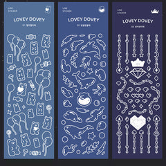 Korean Laser Silver Edge Stickers ✨