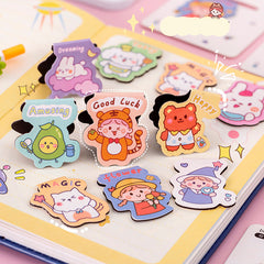 Kawaii Cartoon Magnetic Bookmark, Bookmarks