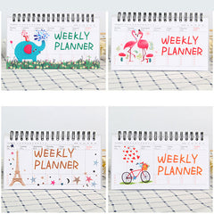 Cartoon Tear-Off Coil Flip Weekly Planner