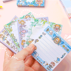 Kawaii Cartoon Girl Sticky Notes,Sticky Notes