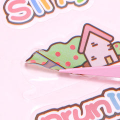 Kawaii Guka Girl Little Red Umbrella Stickers,Stickers