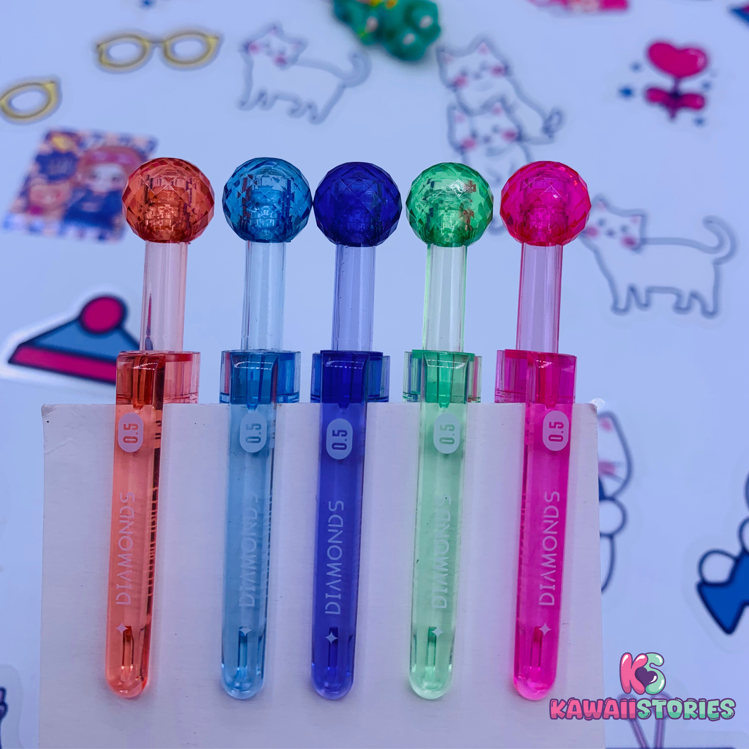 Kawaii Diamond Color Series Gel Pen Set of 6 - Sweet Series