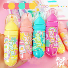 🌺 Hawaiian Pop It Highlighter Set – Tropical Kawaii Pastel Markers