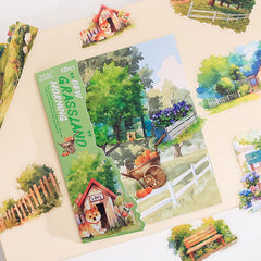 Natural Picture Scroll Landscape Stickers 🌿