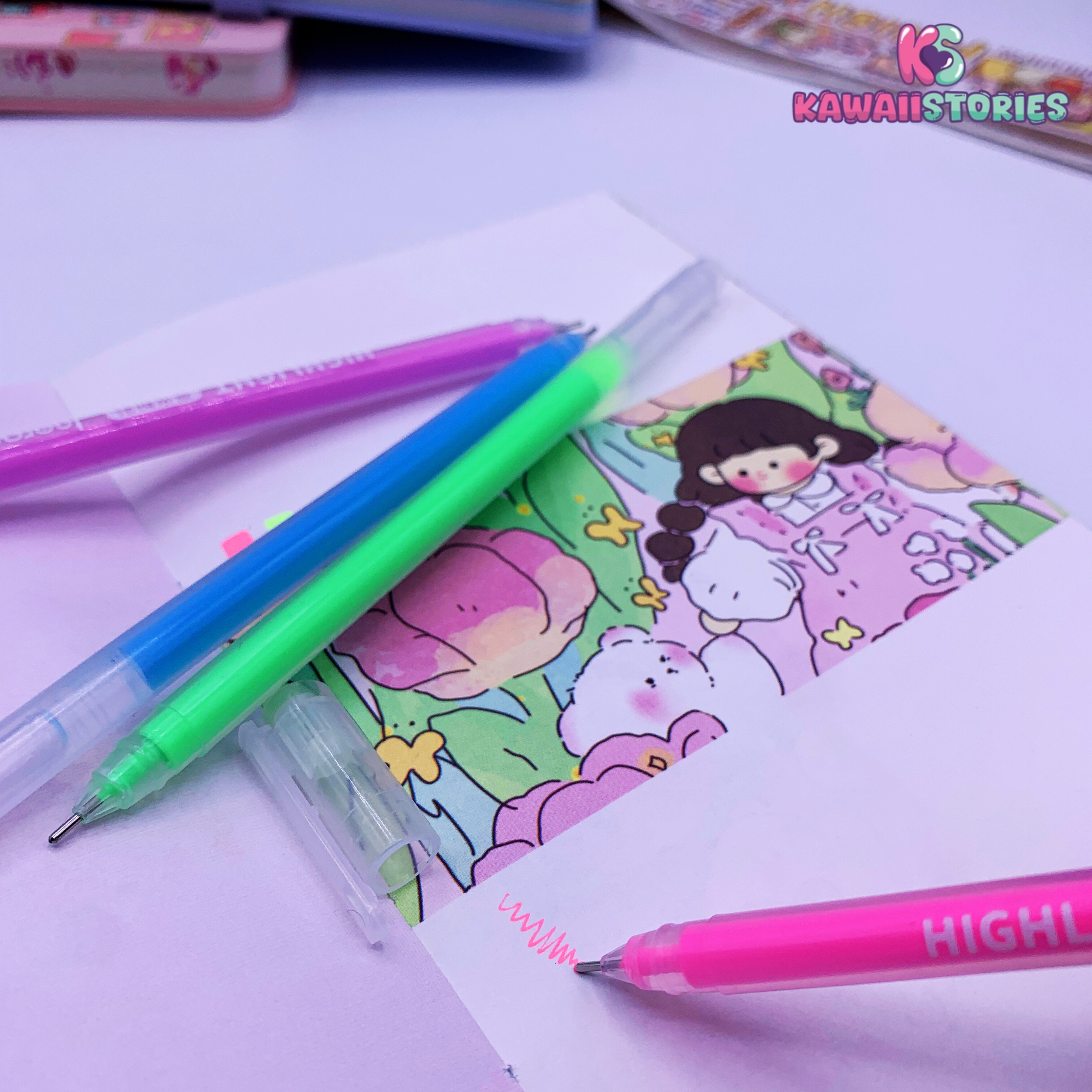 High Glossy Morandi Color Series Pointer Pen Set of 9