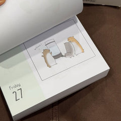 2026 Healing Comic-Style Cute Animal Calendar