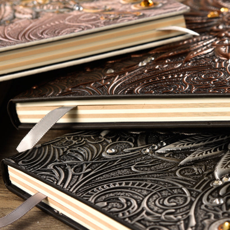 Vintage Phoenix 3D Embossed Faux Leather Cover Notebook, Kawai Notebooks