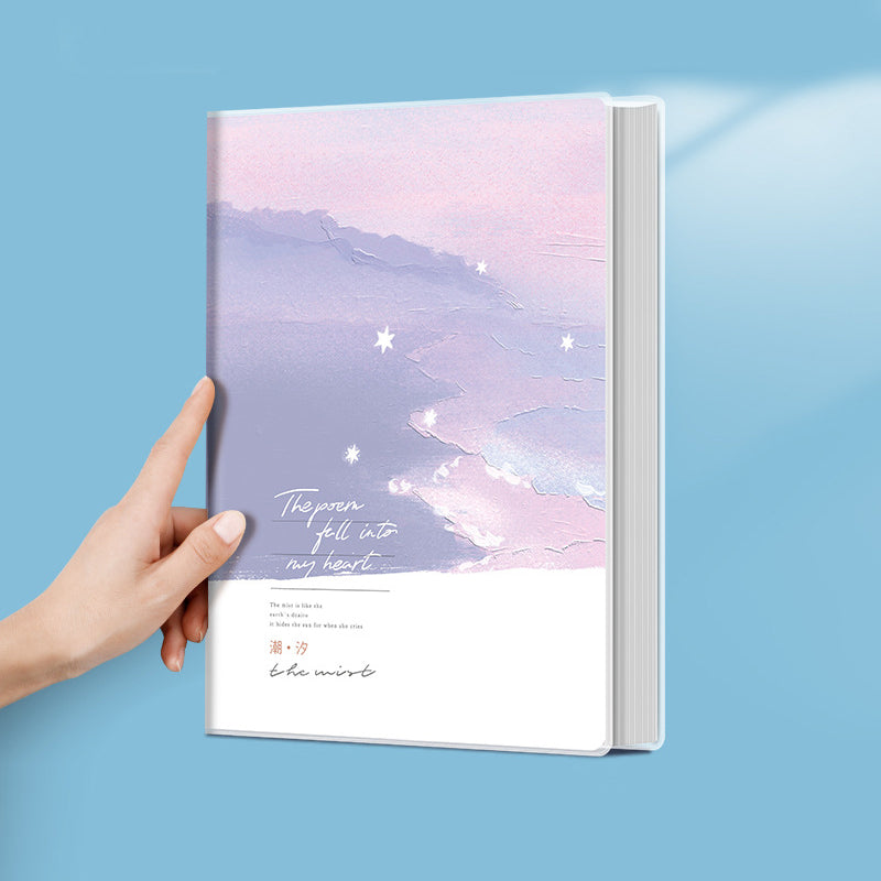 Purple Kawaii Antifreez Rubber Cover B5 Notebook, Kawai Notebooks