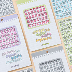 Korean Wannathis Candy Color Letter Stickers 🍬✨