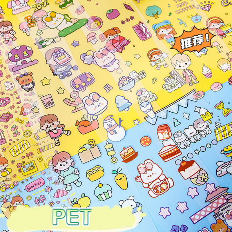 1000 Patterns Decoration Stickers - Pack of 20 Long Sheets,Stickers