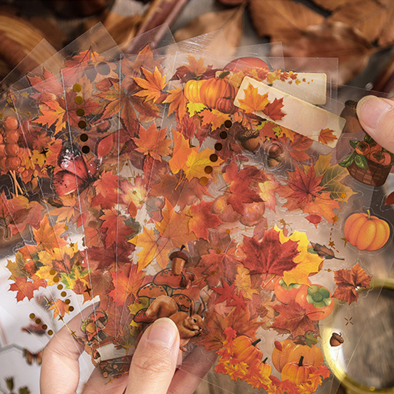 Waterproof Vintage Plant Leaves stickers pack,Stickers