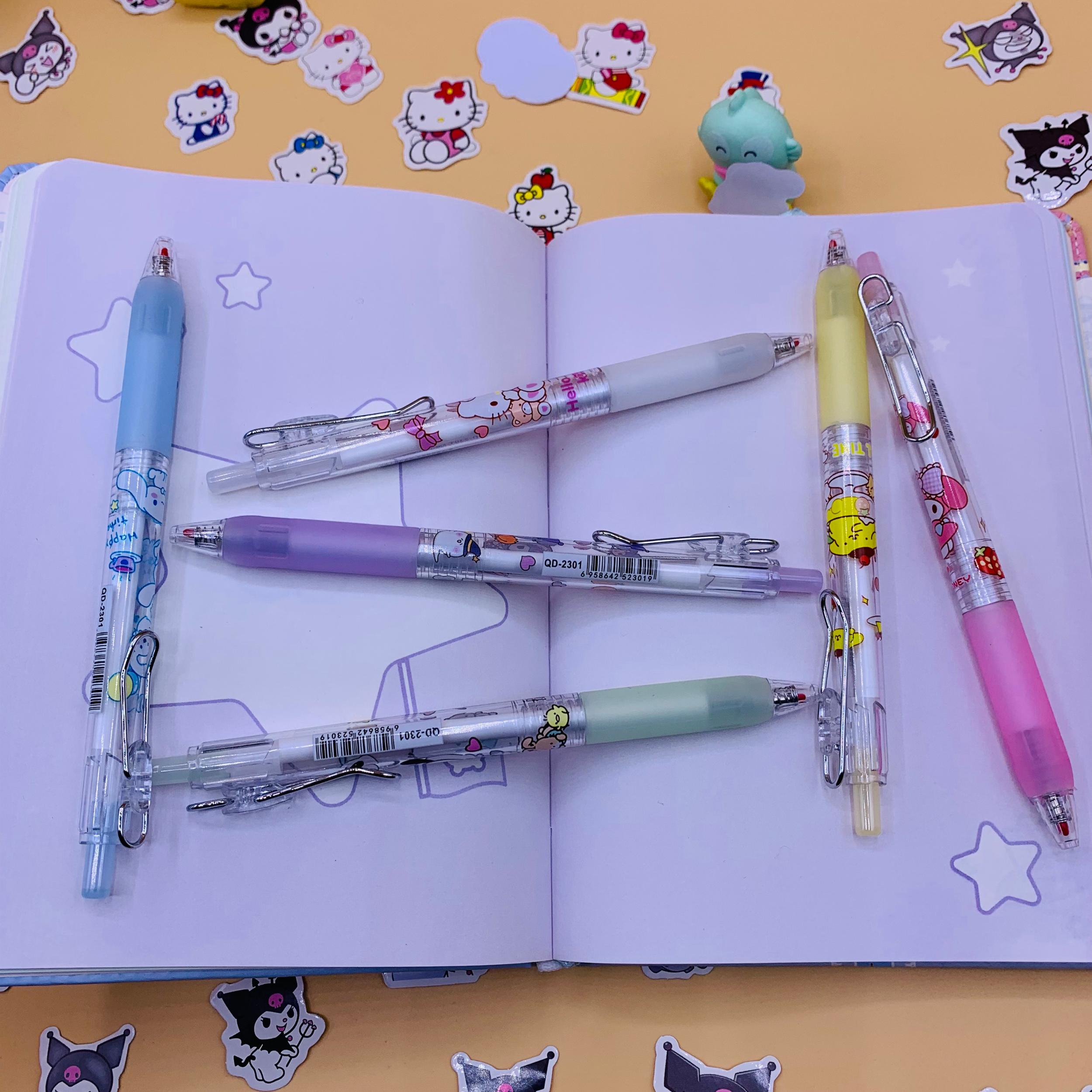 Sanrio Family Metal Hook Grip Gel Pen
