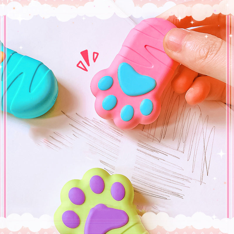 Cute Cat Paw Shape Eraser