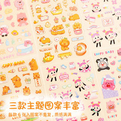 Kawaii Potato Stickers – Transparent PET Stickers for Journals